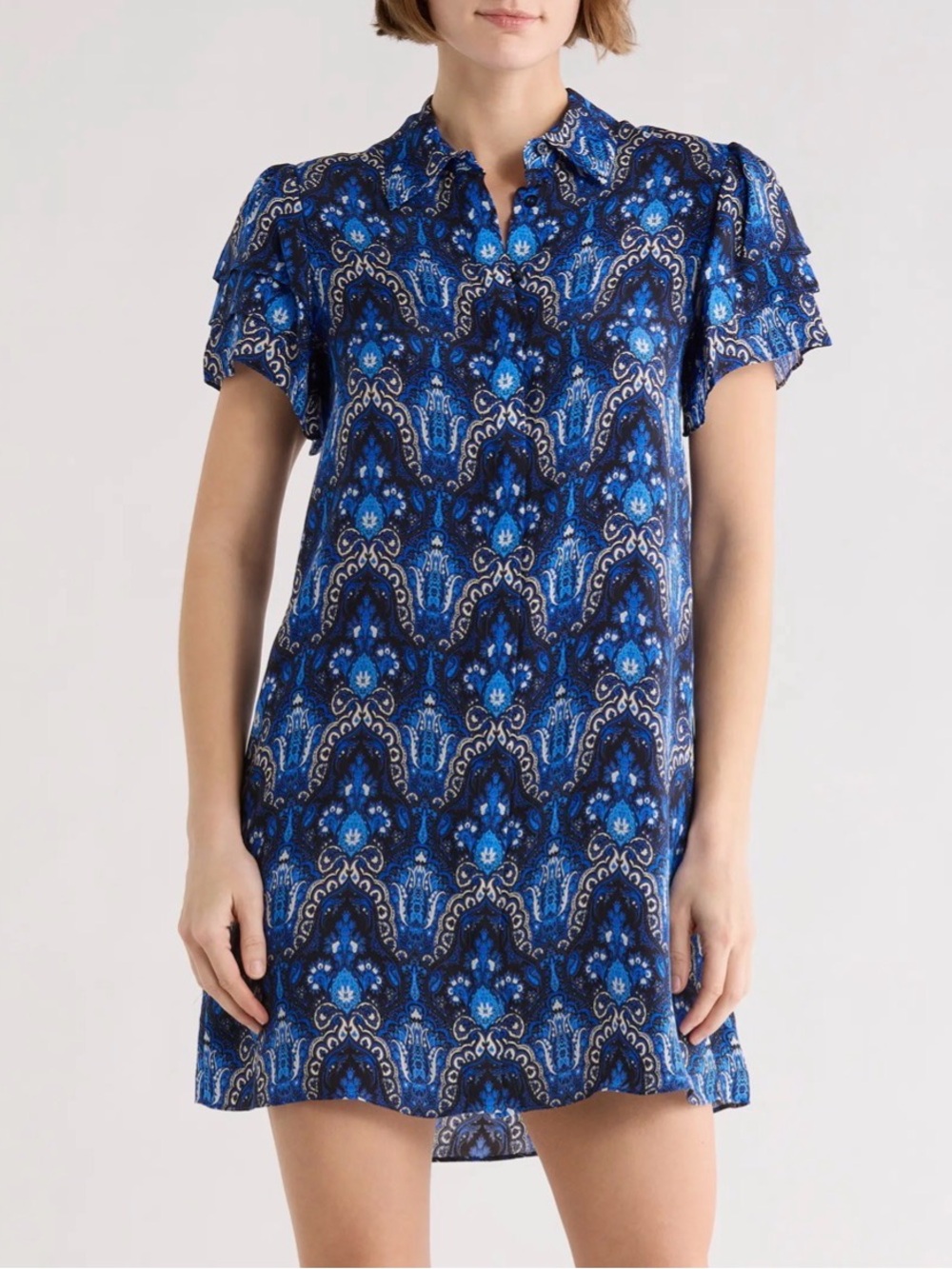 🆕 Alice + Olivia “Jem” Short Sleeve Sleeve Shirtdress - L